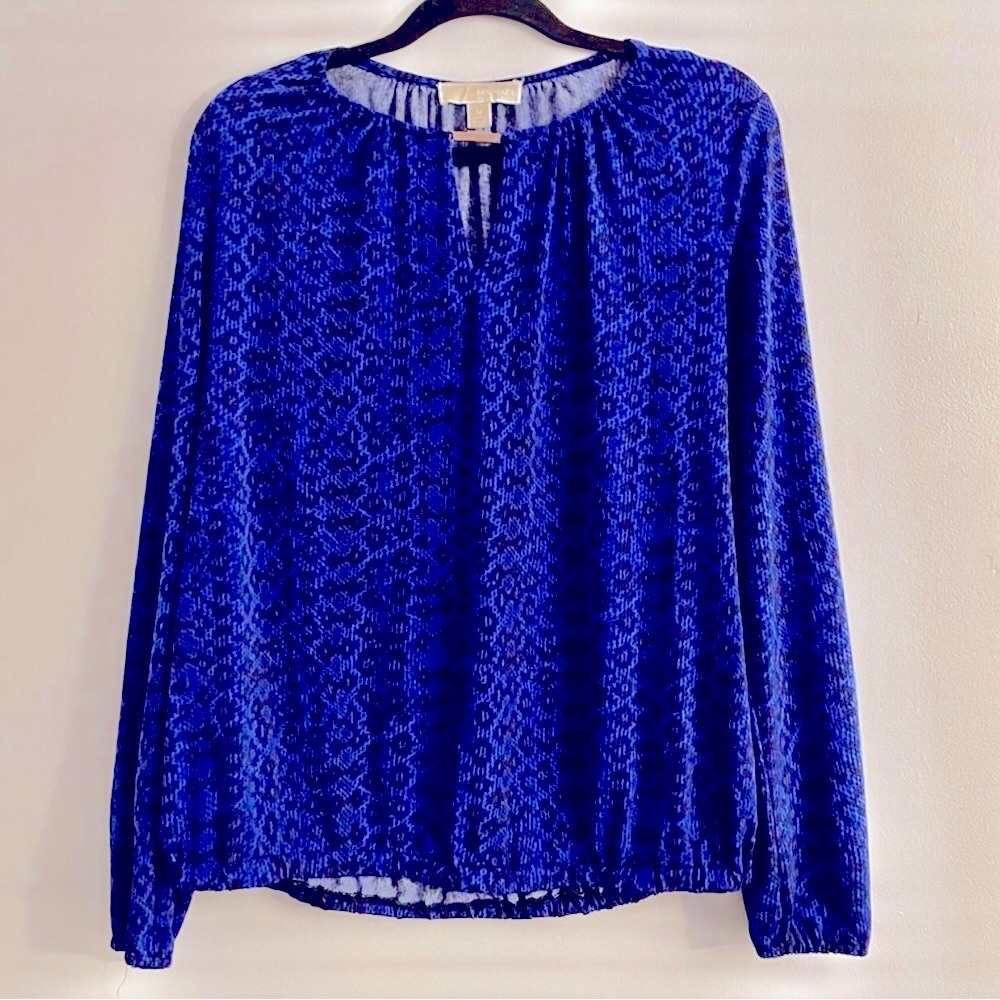 Michael Kors Royal Blue W/black pattern throughout Size Medium